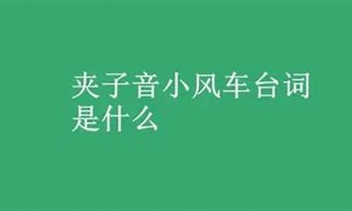 夹子音句子经典语录_夹子音是什么意思?